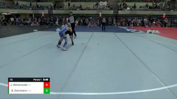 70 lbs Cons. Round 3 - Braxton Dammann, Auburndale vs Joseph Wittenwyler, RT Elite