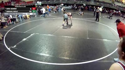 95 lbs 5th Place Match - Aria Gomez, Clarkson Leigh vs Abigail Wolf, Fremont Wrestling Club