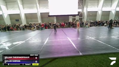 117 lbs Quarterfinal - William Theofanopoulos, NV vs Raylon Harman, MT