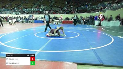 110 lbs Semifinal - Mason Young, Blackwell vs Karson Hopkins, Bixby