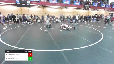 182 lbs Consi Of 32 #2 - Aidan Sherman, Chelmsford vs Tristin Stephens, Ludlow