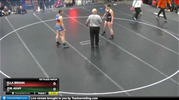 200 lbs 1st Place Match - Zoe Adam, SD vs Ella Brown, IA