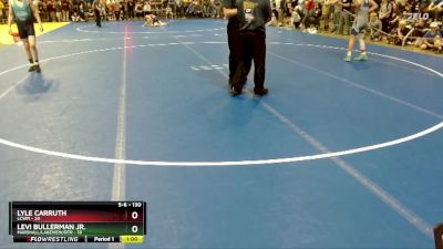 130 lbs 1st Place Match - Lyle Carruth, LCWM vs Levi Bullerman Jr., Marshall/Lakeview/RTR