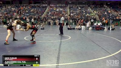 1A 106 lbs Quarterfinal - Jack Curlee, South Stanly vs Alexandero Ical Tuil, Avery County