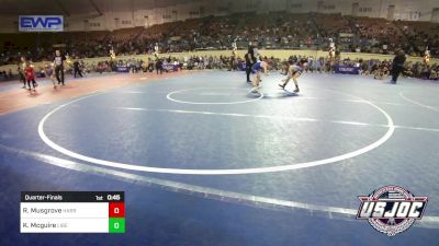 64 lbs Quarterfinal - Reed Musgrove, Harrah Little League Wrestling vs Kinslee Mcguire, Liberty Warrior Wrestling Club