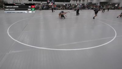 132 lbs Cons. Rd Of 64 - Brycen Green, Thoroughbred Wrestling Academy vs Lane Hague, Victory School Of Wrestling