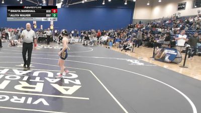 100 lbs Champ. Round 1 - Alliya Walker, Grayson County vs Swaiya Marshall, Alexandria City