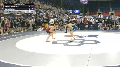 126 lbs Cons. Quarters - Noel Verduzco, Indiana vs Dylan Saba, Colorado