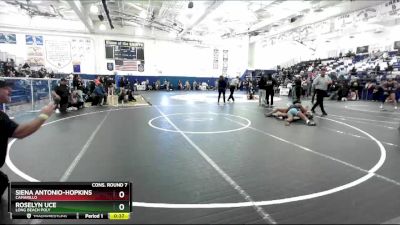 120 lbs Cons. Round 7 - Siena Antonio-Hopkins, Camarillo vs Roselyn Uce, Long Beach Poly