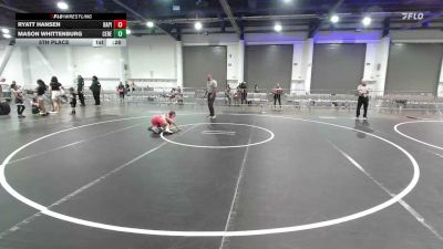 66 lbs 5th Place - Ryatt Hansen, Rapid City Cobblers vs Mason Whittenburg, Ceres Pups WC