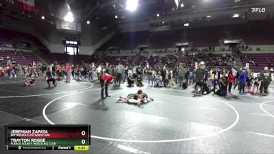 58 lbs Round 3 - Jeremiah Zapata, Betterman Elite Wrestling vs Trayton Rogge, Pueblo County Wrestling Club