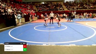 61 lbs Final - Jake Potts, Heat vs Tristion Davis, Skiatook Youth Wrestling 2022-23