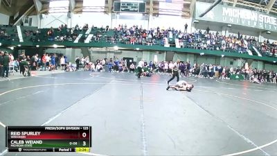 125 lbs Champ. Round 2 - Reid Spurley, Wisconsin vs Caleb Weiand, Michigan State