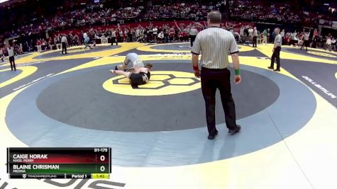 D1-175 lbs Quarterfinal - Caige Horak, Mass. Perry vs Blaine Chrisman, Medina