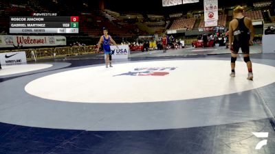 Cadet Boys Lower - 106 lbs Cons. Semis - Roscoe Juachon vs Gabriel Martinez, Vacaville High School Wrestling