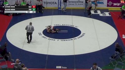 117 lbs Consi Of 32 #1 - Ayden Rios, Western Wayne vs Blake Hess, Benton