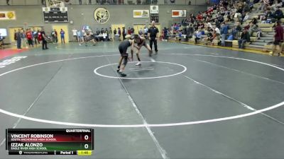 119 lbs Quarterfinal - Izzak Alonzo, Eagle River High School vs Vincent Robinson, South Anchorage High School