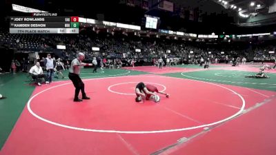 90 lbs 7th Place Match - Kamden DeShon, NBHA vs Joey Rowlands, EAG2