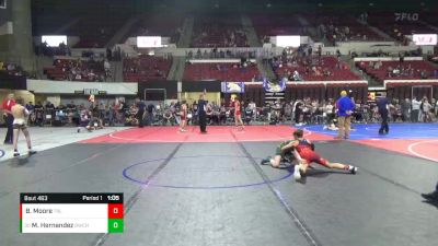 86 lbs Quarterfinal - McCoy Hernandez, Bearcats Wrestling Club Helena vs Brayson Moore, Team Real Life