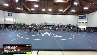 197 lbs Semifinal - Cole Han-Lindemyer, Stanford University vs Michael Salazar, Victor Valley College