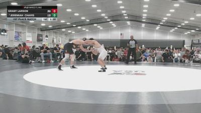 215 lbs 1st Place Match - Grant Larson, Jackrabbit Wrestling Academy vs Jeremiah Chavis, Lake Gibson Braves