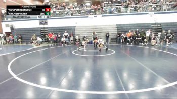 72 lbs Quarterfinal - Cooper Hennefer, Declo Stingers vs Lincoln Gaver, 208 Badgers Wrestling Club