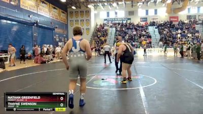 285 lbs Semifinals (8 Team) - Thayne Swenson, Jesuit vs Nathan Greenfield, Merritt Island