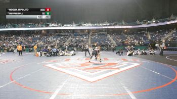 8A - 152 lbs 3rd Place Match - Devan Bull, West Forsyth High School vs Noelia Hipolito, Hoke County High School