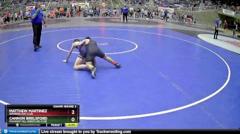 92 lbs Champ. Round 2 - Cannon Brelsford, Pleasant Hill Wrestling Club vs Matthew Martinez, Newberg Mat Club