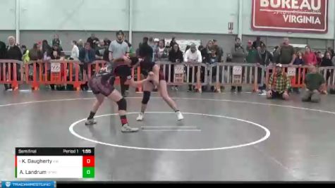 127 lbs Semifinal - Kassey Daugherty, Raze Wrestling Club * vs Alyssa Landrum, Scanlan Wrestling Academy