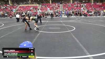 75 lbs Cons. Round 1 - Amira Green, SlyFox Wrestling Academy vs Taylen Charles, Bobcat Wrestling Club