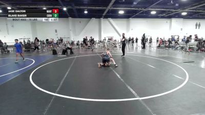 70 lbs Rr Rnd 1 - Jase Dalton, Mantanona TC vs Blake Baker, Cornerstone