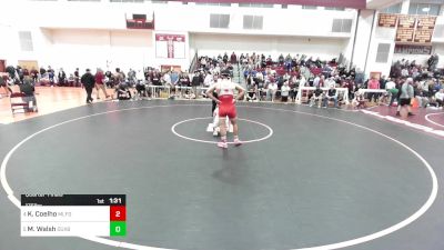 175 lbs Quarterfinal - Kevin Coelho, Milford vs Matt Walsh, Duxbury