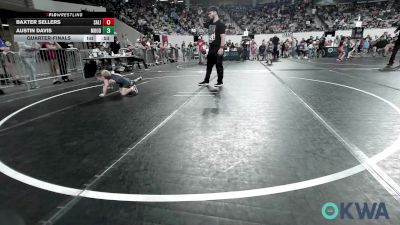 37 lbs Quarterfinal - Baxter Sellers, Salina Wrestling Club vs Austin Davis, Moodys Wrestling Club