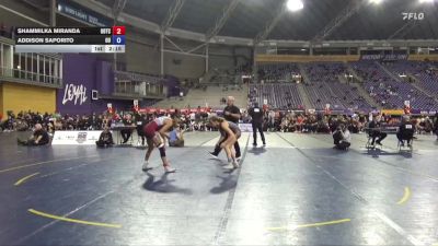 117 lbs Semis (4 Team) - Addison Saporito, Ottawa University vs Shammilka Miranda, University Of The Cumberlands