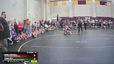 72 lbs Round 1 - Ryan Hill, Spartanburg Wrestling Academy vs Zeke Mandell, Eastside Youth Wrestling