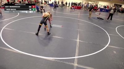 14U - 132 lbs Cons. Round 3 - Reid Macal, Rosemount Irish Wrestling vs Joey Wunderlich, Simley Wrestling Club