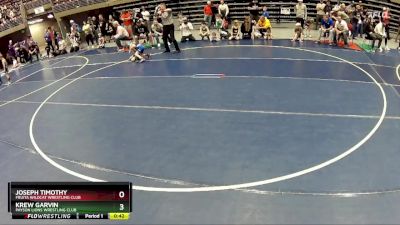 47 lbs Quarterfinal - Krew Garvin, Payson Lions Wrestling Club vs Joseph Timothy, Fruita Wildcat Wrestling Club