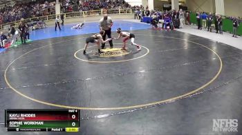 100 lbs Quarterfinal - Sophie Workman, Fernley vs Kayli Rhodes, Sierra Vista