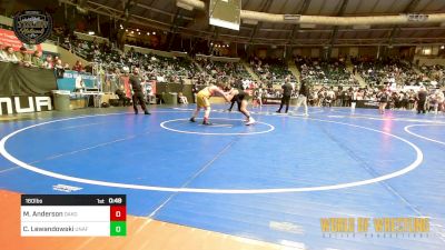 160 lbs Consi Of 4 - Malachi Anderson, Dakota Boyz Wrestling Club vs Cruz Lewandowski, Unaffiliated