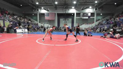 91-98 lbs Rr Rnd 3 - Emerson Rollings, Tulsa Blue T Panthers vs Zoie Gregory, Tulsa Blue T Panthers