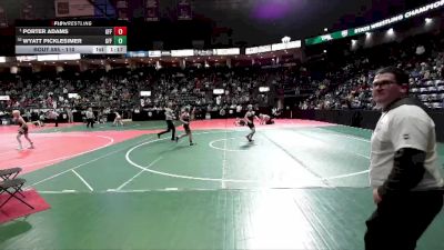 110 lbs Champ. Round 1 - Porter Adams, GFF3 vs Wyatt Picklesimer, GFF3