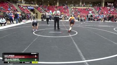 130 lbs Round 1 - Lily Spiess, Bonner Springs Wrestling Club vs Delilah Fabian, Wildcat Wrestling Club