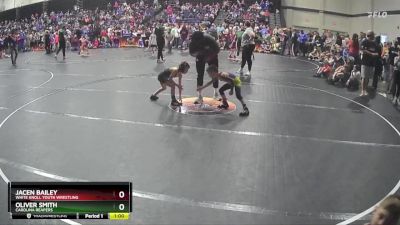 49 lbs Quarterfinal - Oliver Smith, Carolina Reapers vs Jacen Bailey, White Knoll Youth Wrestling