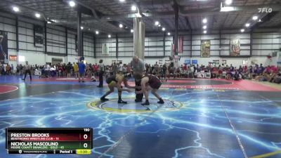 190 lbs Round 2 (4 Team) - Nicholas Mascolino, MOORE COUNTY BRAWLERS - GOLD vs Preston Brooks, BEASTWORKS WRESTLING CLUB