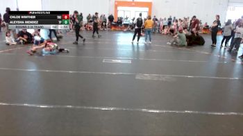 70 lbs Round 2 (4 Team) - Aleysha Mendez, Team Palmetto Purple vs Chloe Winther, NC Girls Wrestling Club