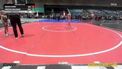 49 lbs 3rd Place - Isaiah Lopez, Black Fox Academy vs Weston Molinaro, Rising Sun Wrestling Club