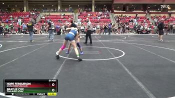 115 lbs Round 4 - Braylie Cox, TEAM NORTH STARS vs Hope Fergueson, Salina Wrestling Club