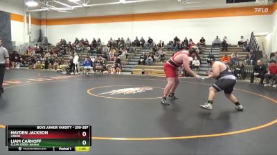 250-287 lbs Round 2 - Liam Carhoff, Clear Creek-Amana vs Hayden Jackson, Lisbon