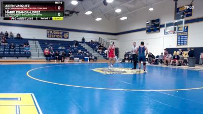 184 lbs Champ - Round 1 (16 Team) - Aiden Vasquez, Northern Oklahoma College-Tonkawa vs Mario Deanda-Lopez, Southwestern Oregon Community College